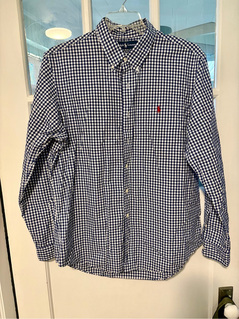 Ralph Lauren polo Blue and White Button-Down Shirt XL